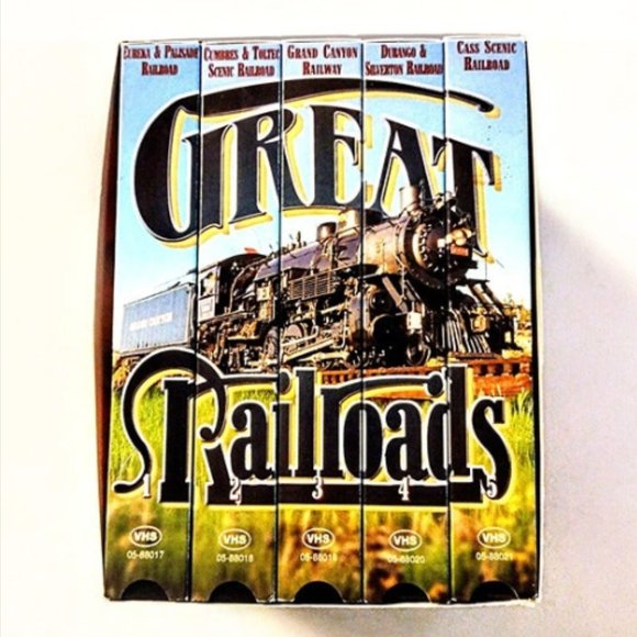TRAIN & RAILROAD VHS ~ 2 COLLECTOR SETS-7 Tapes ~ Train Rides & Great Railroads - Picture 7 of 15